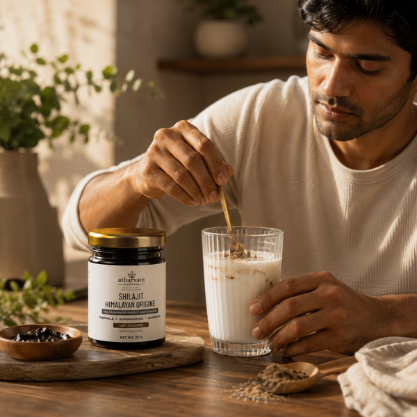 Himalayan Shilajit Resin with Ashwagandha, Triphala & Shatavari – Energy & Stamina | 20g