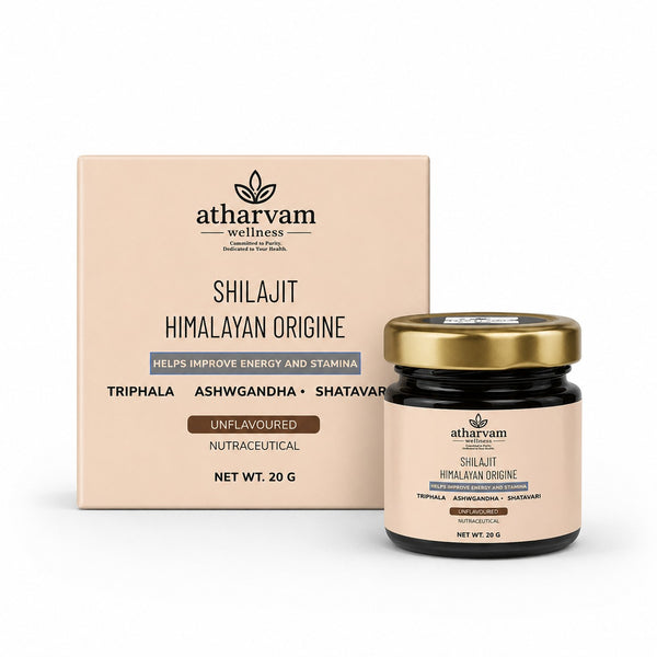 Himalayan Shilajit Resin with Ashwagandha, Triphala & Shatavari – Energy & Stamina | 20g