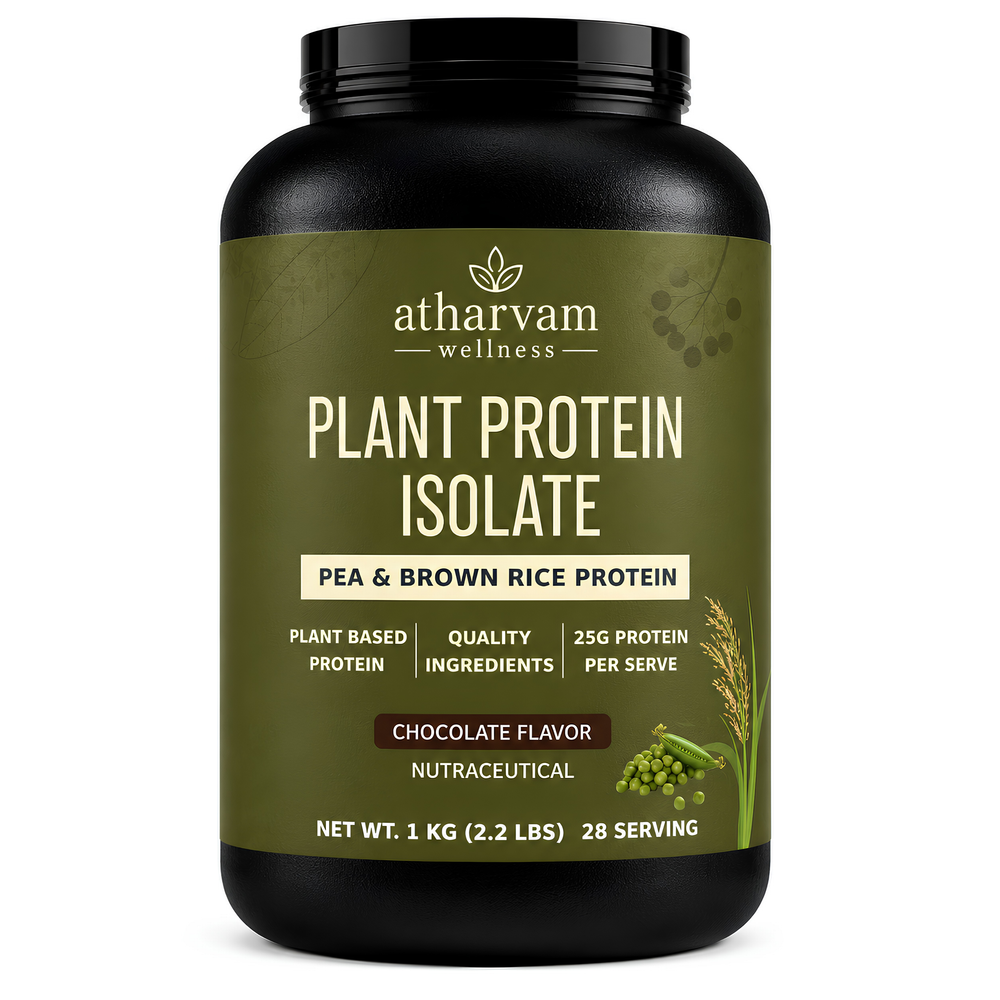 Plant Protein Isolate – Pea & Brown Rice Protein | 25g Protein, 1kg (28 Servings)