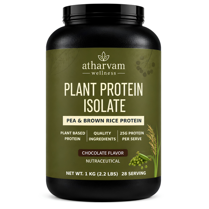 Plant Protein Isolate – Pea & Brown Rice Protein | 25g Protein, 1kg (28 Servings)