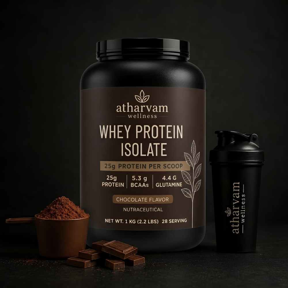 Whey Protein Isolate – Chocolate Flavor | 25g Protein, 5.3g BCAAs, 1kg (28 Servings)