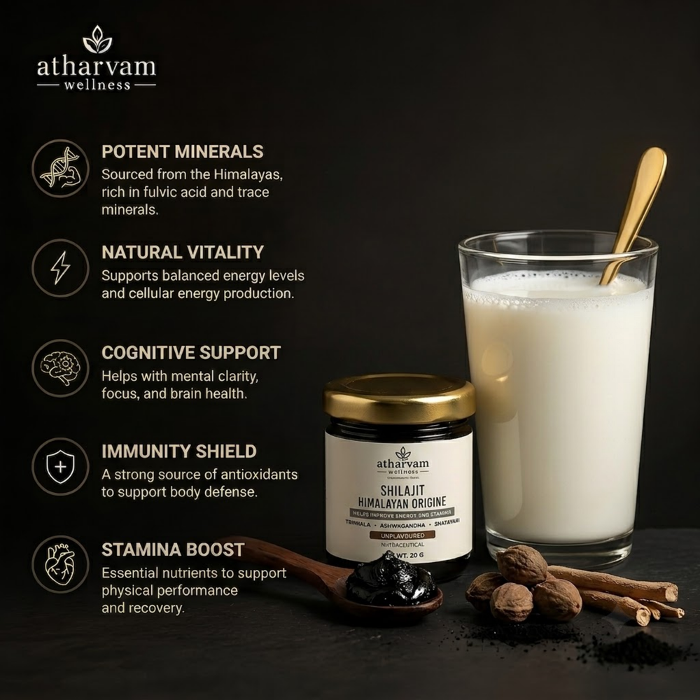 Himalayan Shilajit Resin with Ashwagandha, Triphala & Shatavari – Energy & Stamina | 20g