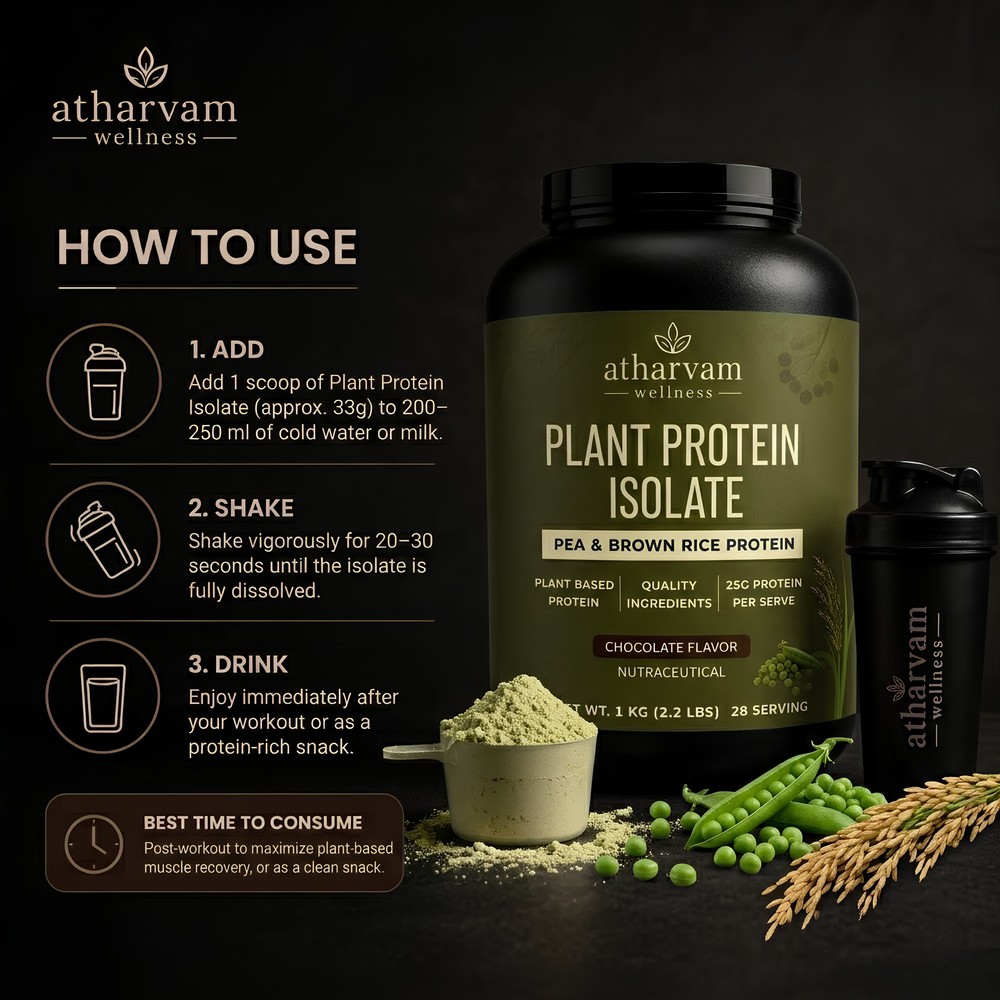 Plant Protein Isolate – Pea & Brown Rice Protein | 25g Protein, 1kg (28 Servings)