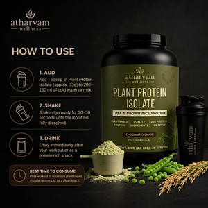 Plant Protein Isolate – Pea & Brown Rice Protein | 25g Protein, 1kg (28 Servings)