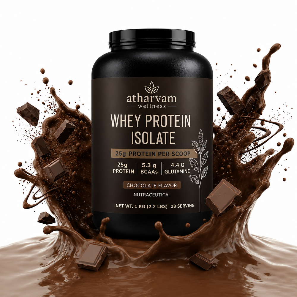 Whey Protein Isolate – Chocolate Flavor | 25g Protein, 5.3g BCAAs, 1kg (28 Servings)