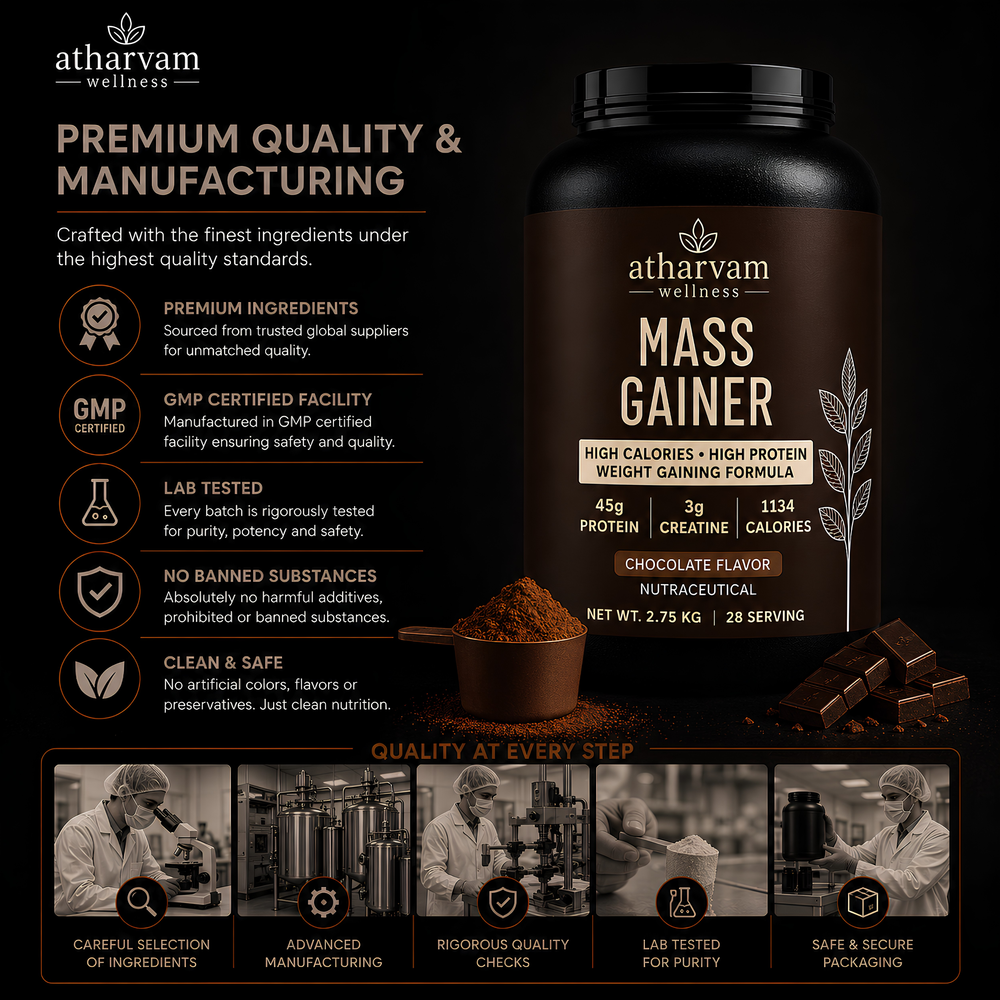 Mass Gainer with Creatine – Chocolate | 1134 Calories, 45g Protein per Serving, 2.75kg