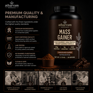 Mass Gainer with Creatine – Chocolate | 1134 Calories, 45g Protein per Serving, 2.75kg