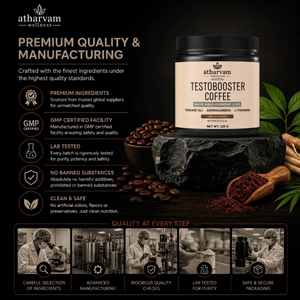 Testobooster Coffee with Tongkat Ali & Ashwagandha – Testosterone Support for Men | 120g