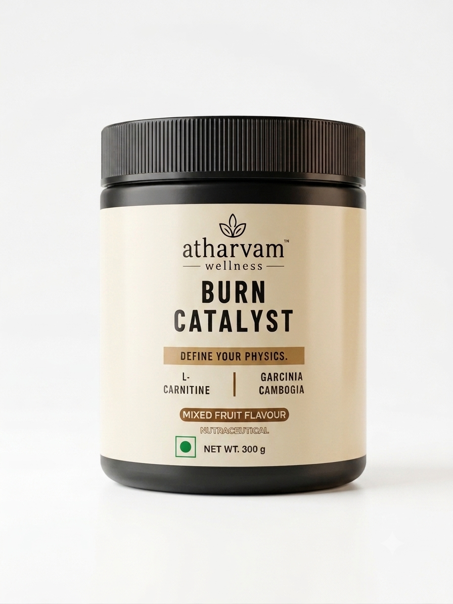 Burn Catalyst Fat burner Powder with L-Carnitine & Garcinia Cambogia – Unflavoured Weight Management Supplement, 300g | Atharvam Wellness