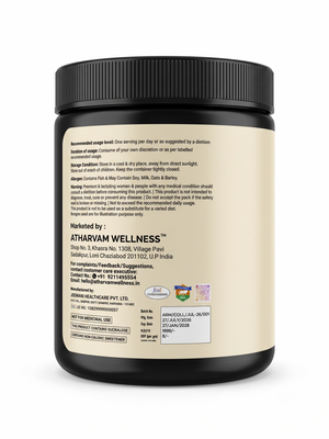 Collagen Glutathione Powder with Vitamin C, Hyaluronic Acid & Biotin – Marine Collagen for Radiant Skin, Unflavoured 250g | Atharvam Wellness