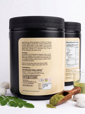 Moringa Powder 100% Pure – Moringa Oleifera Leaf Powder for Immunity & Energy | 250g