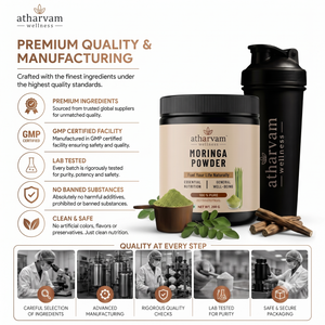 Moringa Powder 100% Pure – Moringa Oleifera Leaf Powder for Immunity & Energy | 250g